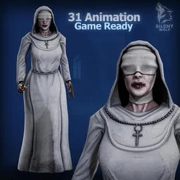 Nun of Silence-Rigged-Animated