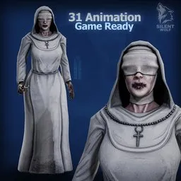 Nun of Silence-Rigged-Animated