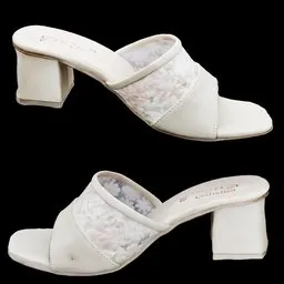 Floral Block Heel
