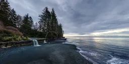 Ocean Coast Cloudy Sunrise