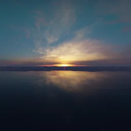 Sunset Sky Golden Aerial