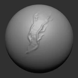 3D sculpting brush for Blender creating detailed double vein textures on digital models.