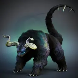 Horned Demon Beast Rigged