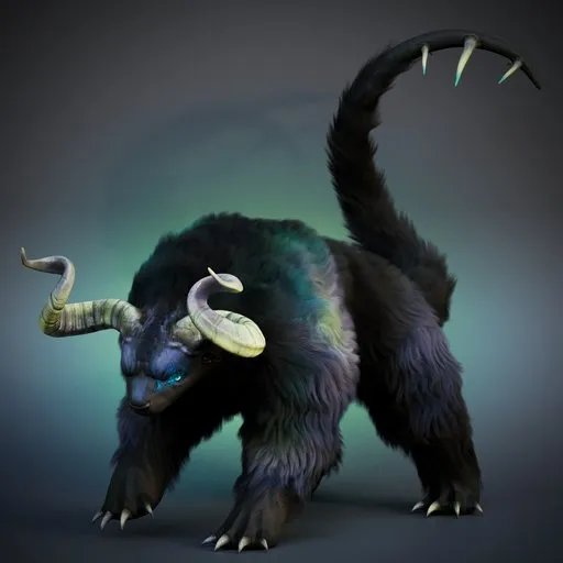 Horned Demon Beast Rigged