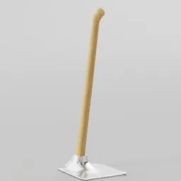 "Handcrafted wooden and aluminum Garden Hoe for Blender 3D modeling, perfect for hand tools category. Features a metal base and comfortable grip for efficient gardening. Great addition for any 3D designer's toolkit."