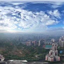 Highsky building clouds bluesky