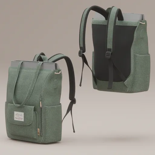 Leacat backpack Green Fabric