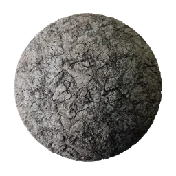 High-resolution PBR cracked soil material for 3D Blender artists, suitable for realistic terrain texturing.