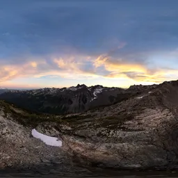Mountain Landscape Cloudy Sunset