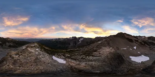 Mountain Landscape Cloudy Sunset