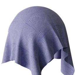 Blue fan fabric