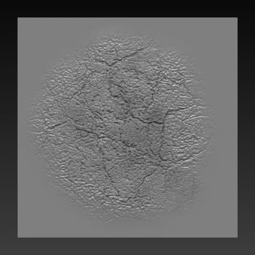 3D sculpting brush effect for reptile skin texture in Blender, detailed dragon scale sculpting tool.