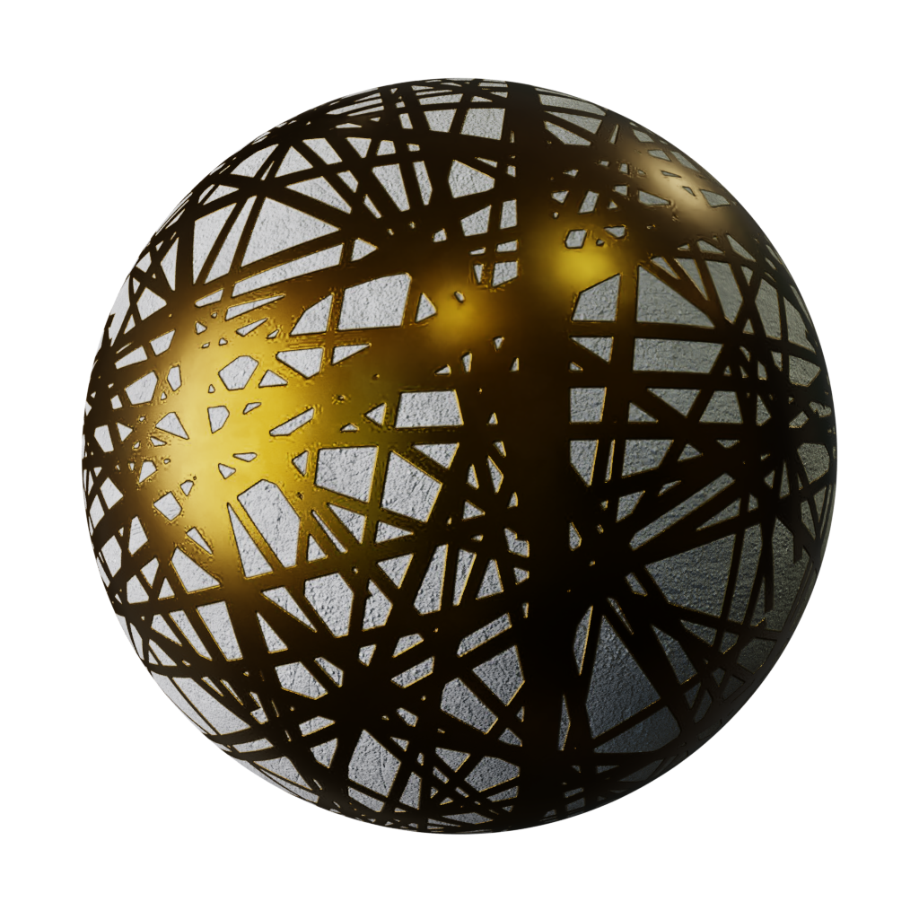 Concerete wall shiny metal stripes FREE metal materials BlenderKit