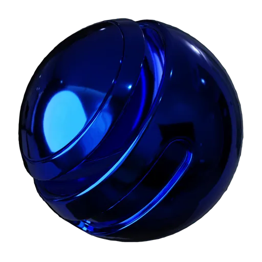Polished blue metal