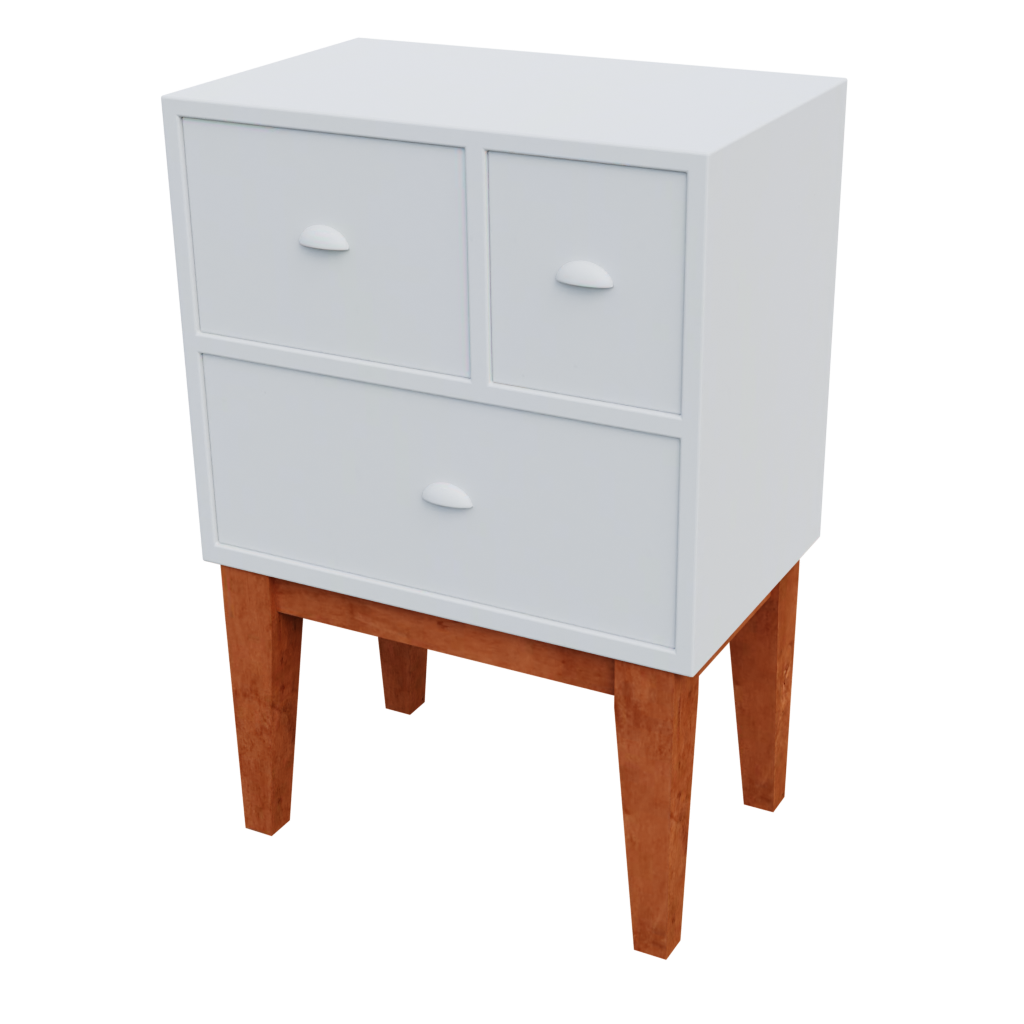 Mid century night stand.003 Tables models BlenderKit