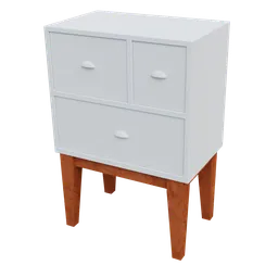 Lowpoly White Drawer