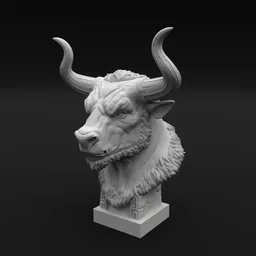 Bull Head Bust