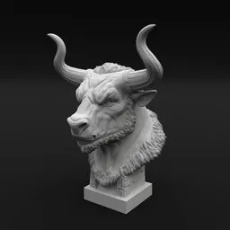 Bull Head Bust