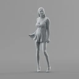 Lowpoly Female Standing