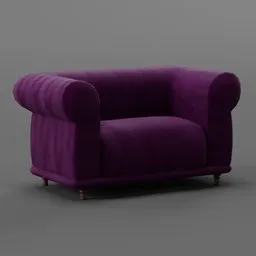 Wide cloth arm chair