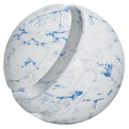 White blue marble