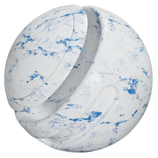 White blue marble
