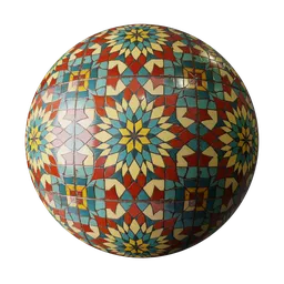 Glazed Starburst Mosaic Tiles