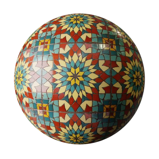 Glazed Starburst Mosaic Tiles