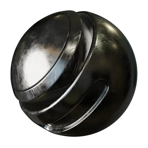 High-quality PBR Dirty Scratched Alloy Metal material for Blender 3D, with procedural shader setup for customization.