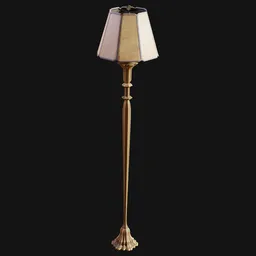 1920s Lacquered Wood Standing Lamp