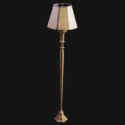 1920s Lacquered Wood Standing Lamp