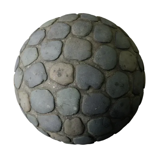 Round Cobblestone Pavement
