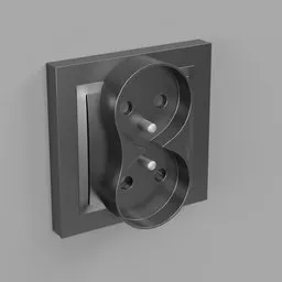 EU power outlet silver