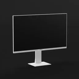 "Samsung 24 Inch Monitor: An untextured computer monitor with a black background designed by Muqi for Blender 3D. This meticulously rendered 3D model showcases a famous designer lamp, exuding a clean and minimalist profile. Perfect for AI applications and boasting exceptional quality with global illumination and utilization of an RTX 3090."