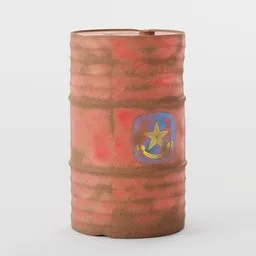 Rusty Vintage Pertamina Oil Barrel