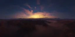 Aerial Sunrise Landscape Valley