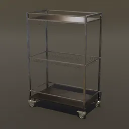 Metal Trolly for Service and Dishes