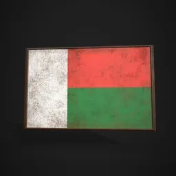 Madagascar Flag Picture Frame