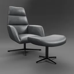 Eichholtz Swivel Chair&Ottoman Nautilus