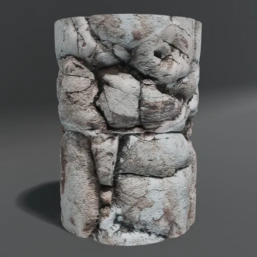 Stone Cylinder Post Pillar Boulder