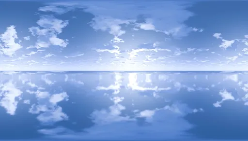 Clear Blue Sky Over Calm Ocean