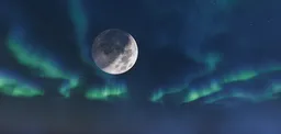 Aurora Fog Moon