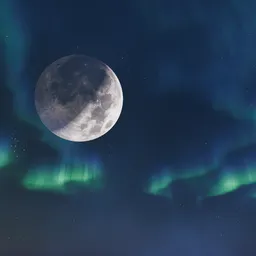 Aurora Fog Moon