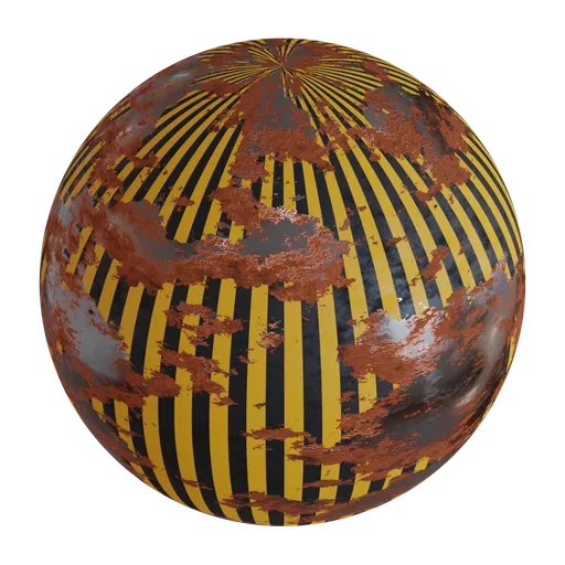 High-quality PBR Rusty Paint material for 3D models in Blender with realistic rust effect texture for aging surfaces.