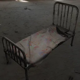 Old abandoned bed