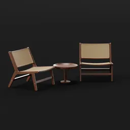 Rattan Lounge Chair Set