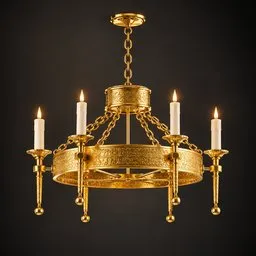 Vintage Gold Chandelier