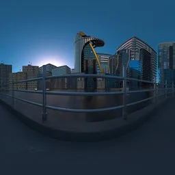 Urban Skyline at Dusk