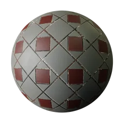 High-resolution PBR material with a geometric pattern for 3D rendering in Blender.