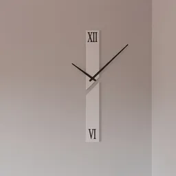Minimalist Split-Vertical Wall Clock